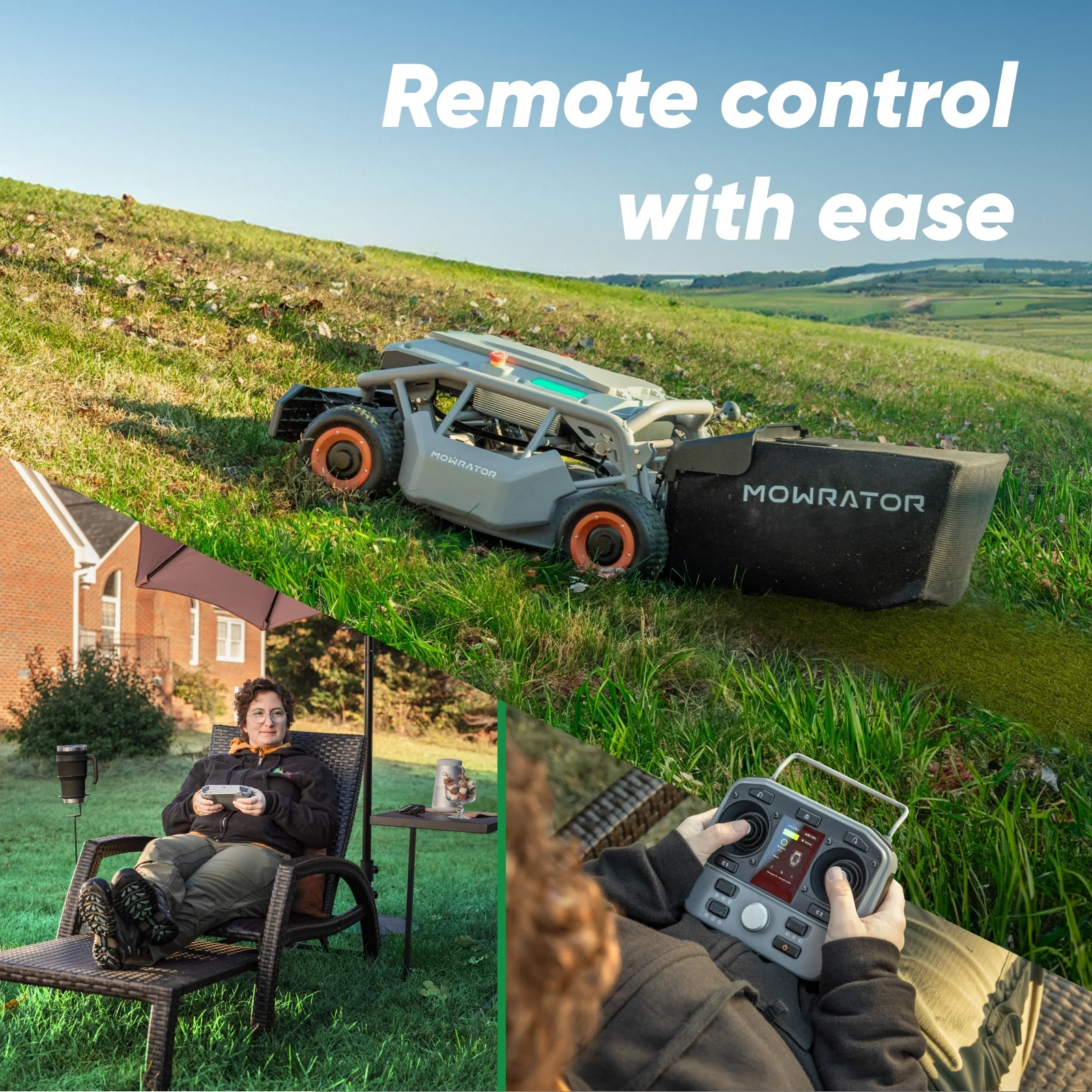 Mowrator S1 21" Leaf & Lawn 4WD 75% Slope (37°) Remote Control Mower - Image 7