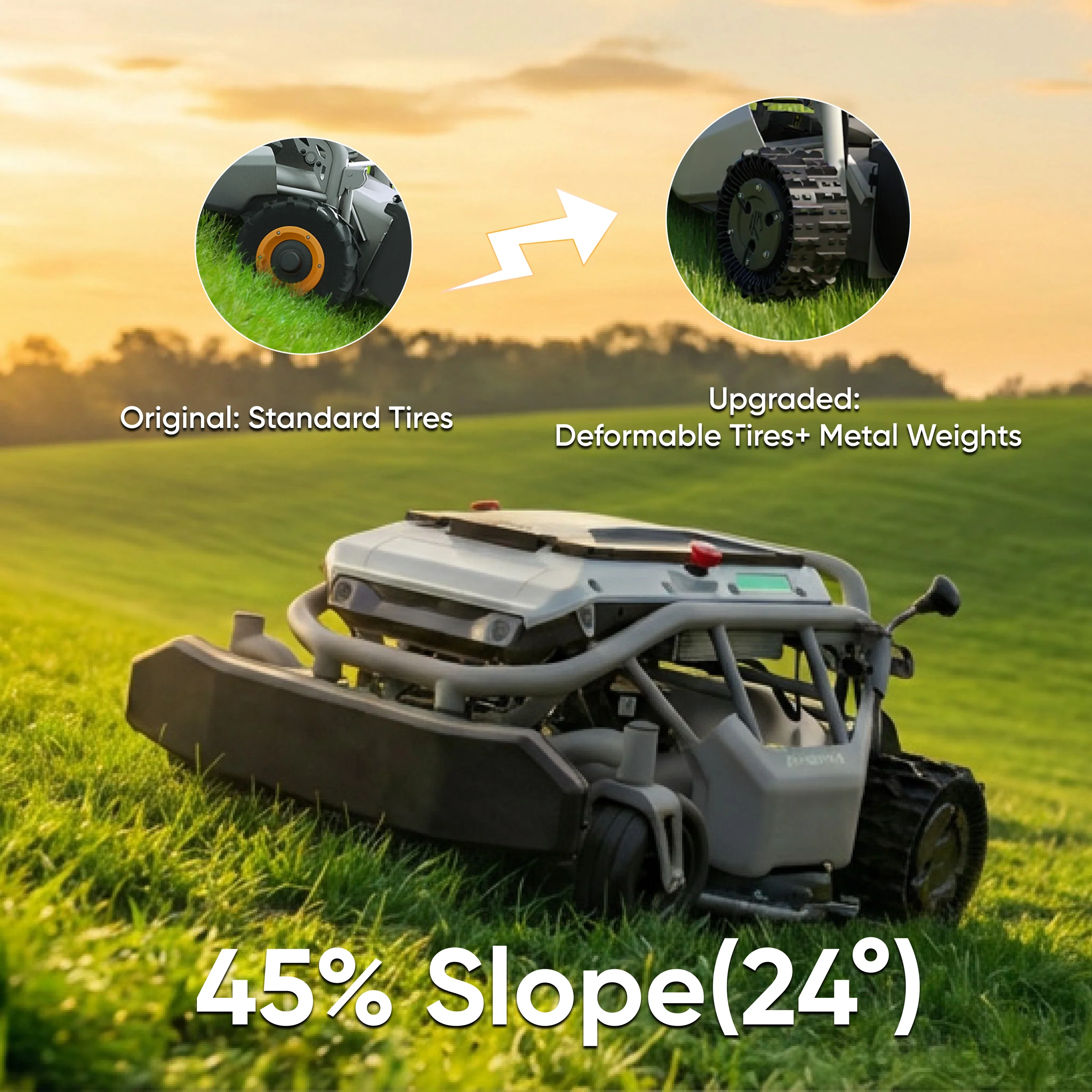 Mowrator S1 21" Leaf & Lawn 2WD 45% Slope (24°) Remote Control Mower - Image 3