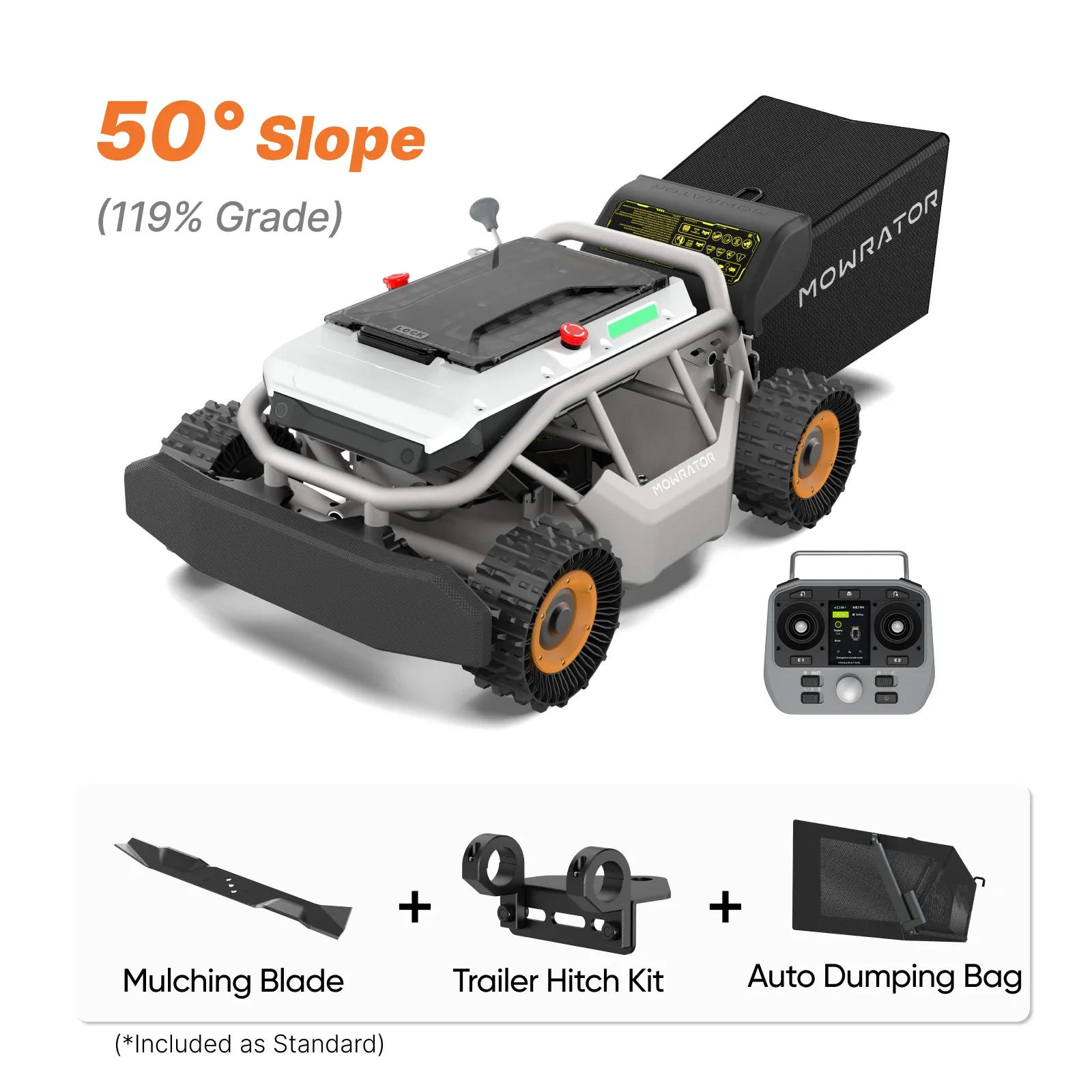 Sunbelt All-Season 50° (119% Grade) Slope Bundle with S1 4WD 18Ah(Grip Tread Tires Edition)